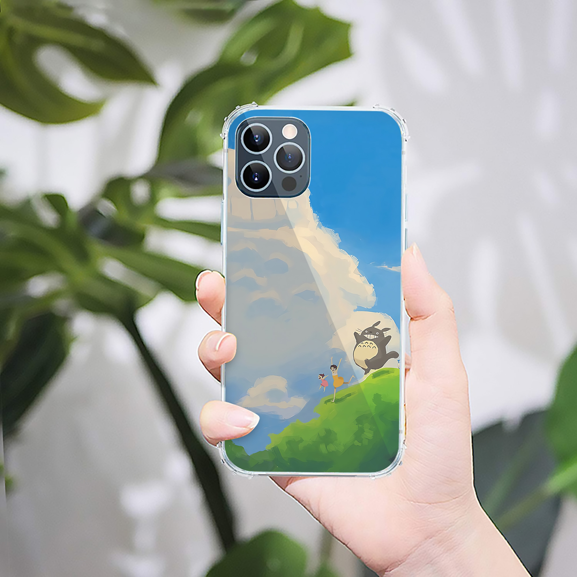 （画像用） となりのトトロ 草壁メイ 草壁サツキ My Neighbor Totoro Satsuki Kusakabe Mei Kusakabe 【iPhone 12シリーズ対応】透明スマホケース（クリアソフトケース）
